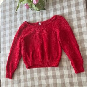 Victoria's Secret Red Fuzzy Sweater